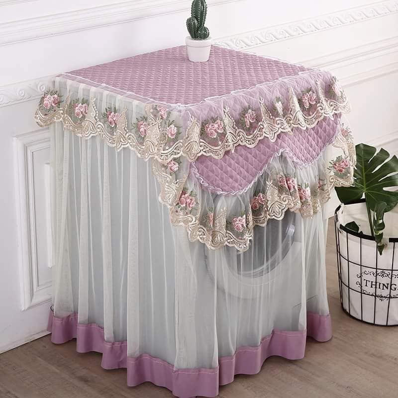 Purple Lace Washing Machine Cover + FREE 4PCS Pad