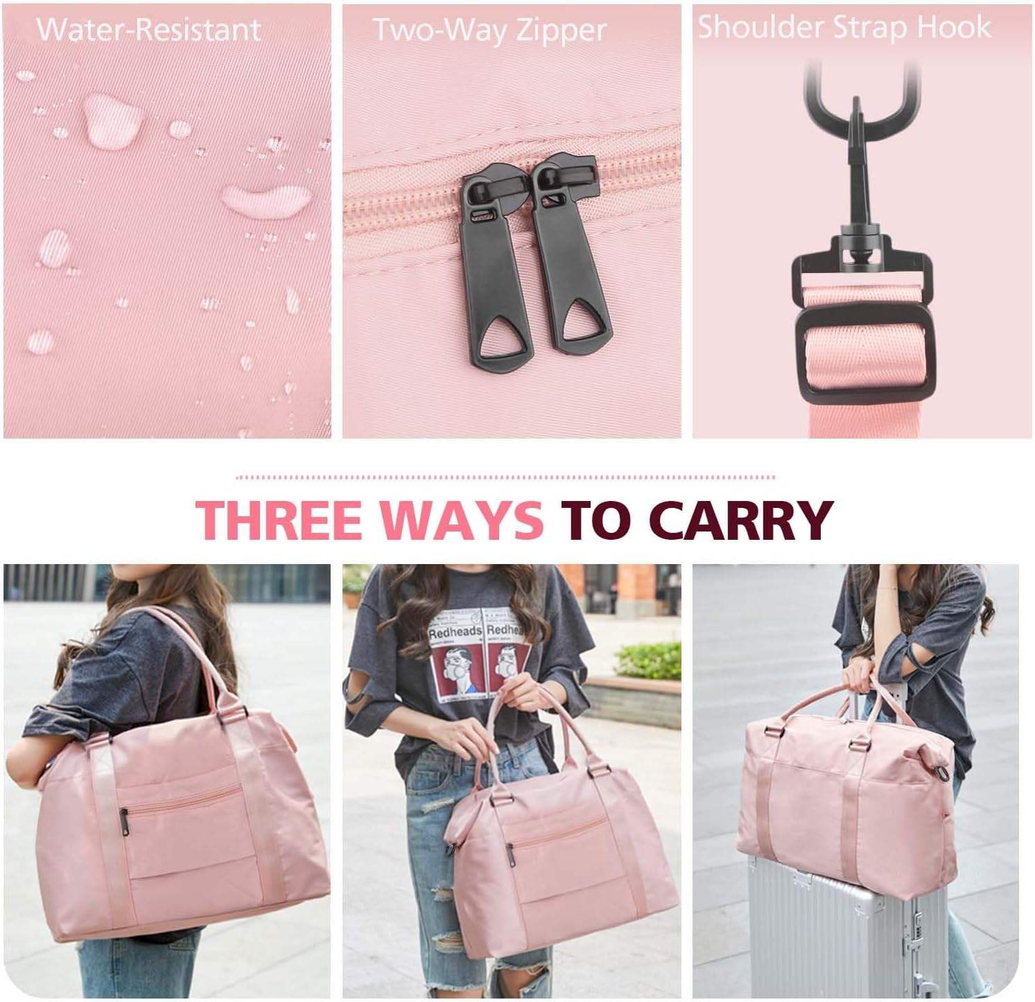 Waterproof Travel Duffle Bag – Wine - Image 2