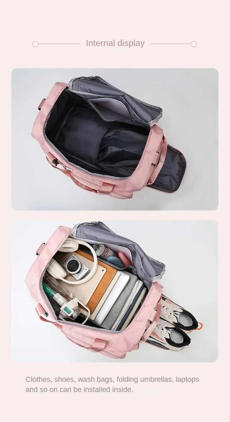 Waterproof Travel & Gym Bag – Black - Image 2