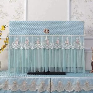(Light Blue) High-Quality Dustproof TV Cover – Premium Polyester Protection