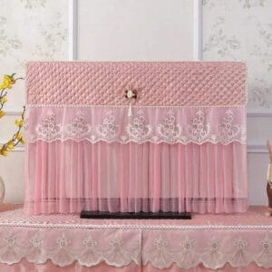 (Pink) High-Quality Dustproof TV Cover – Premium Polyester Protection