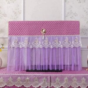 (Light Purple) High-Quality Dustproof TV Cover – Premium Polyester Protection