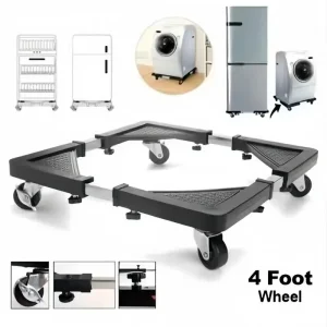 Moveable Stand for Fridge & Washing Machine – Adjustable Heavy Duty Trolley