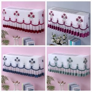 Premium Floral Net AC Cover – Stylish & Protective
